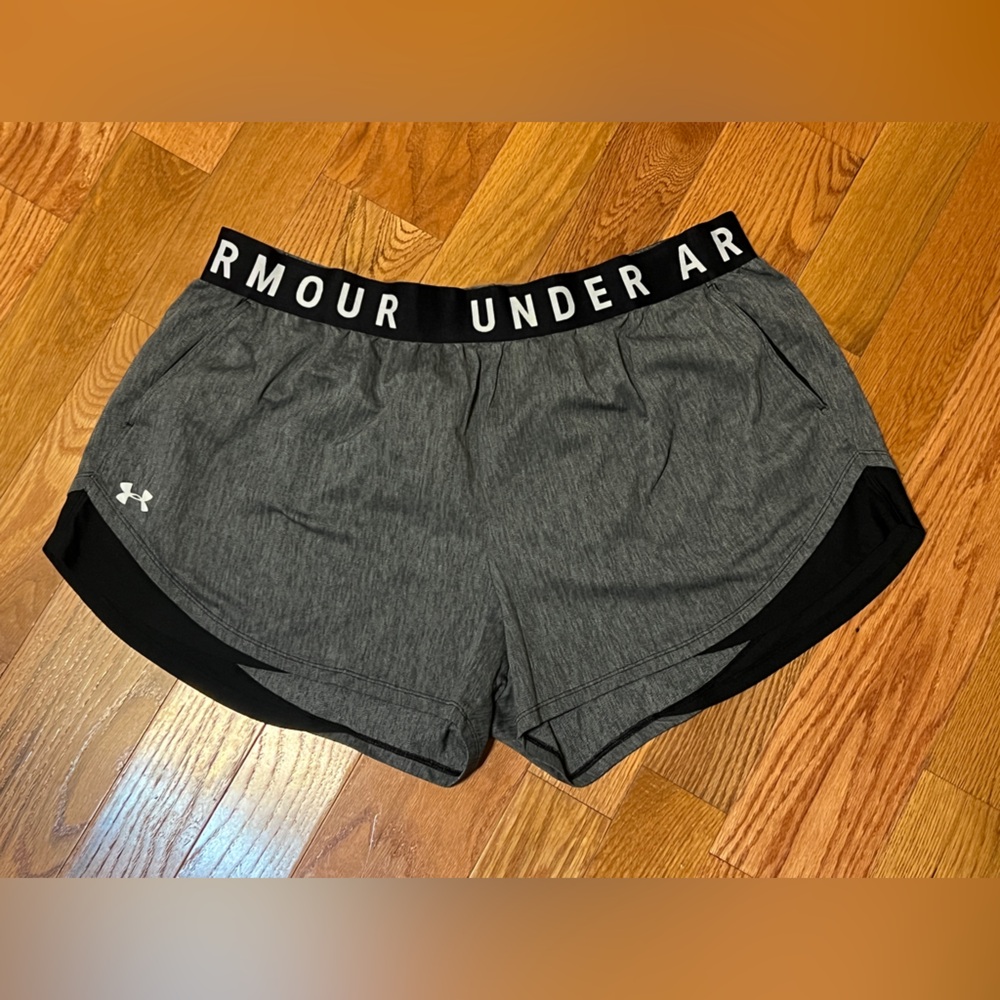 Under Armour Charcoal and Black Running Shorts